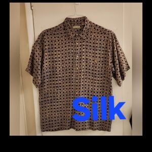 Burma Bibas silk shirt mens xl